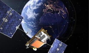 An artist’s impression of one of the 66 satellites of the Iridium Next constellation.