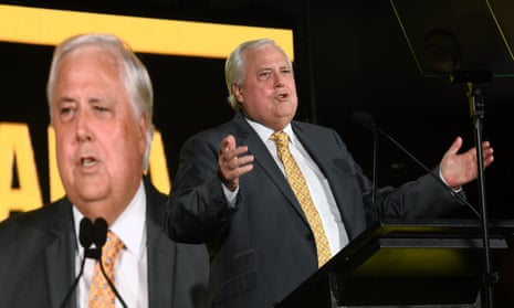 Clive Palmer speaks at the United Australia party campaign launch