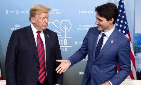 G7 Summit, Canada - 08 Jun 2018<br>Mandatory Credit: Photo by Canadian Press/REX/Shutterstock (9707740di) Donald Trump and Justin Trudeau G7 Summit, Canada - 08 Jun 2018