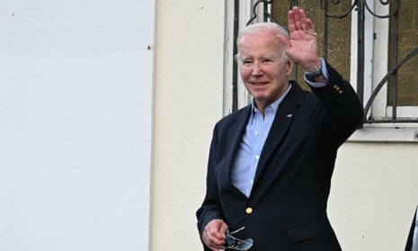 Joe Biden in St Croix, US Virgin Islands, on 30 December 2023.