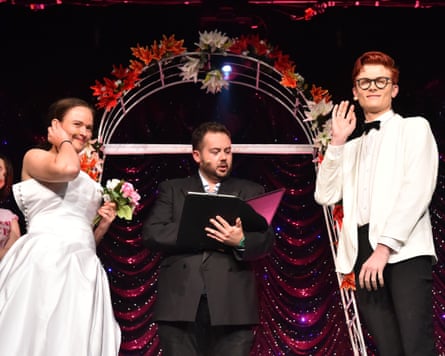 the wedding of Zoe Coombs Marr and Rhys Nicholson at Melbourne International Comedy Festival 2016