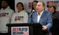 NHL commissioner Gary Bettman delivers remarks during a news conference to announce the formation of the Player Inclusion Coalition on Tuesday in Nashville, Tennessee. 