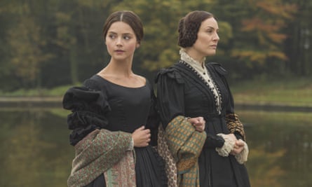 Jenna Coleman as Victoria and Daniela Holtz as Baroness Lehzan in Victoria.
