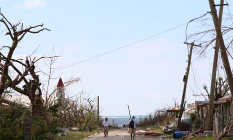 Damage to the island of Barbuda after Hurricane Irma.