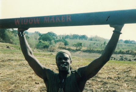 Keith David behind the scenes of Platoon
