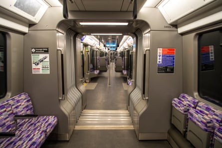 A look inside a finished train, February 2022
