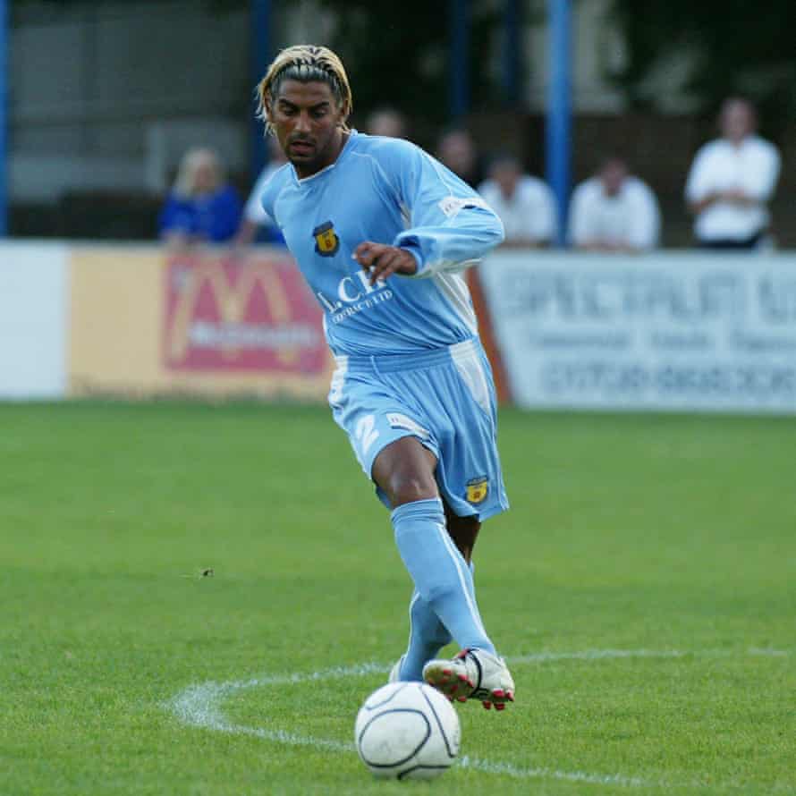 Ram Marwa in action for Grays Athletic during a friendly against Leyton Orient, whom he also played for, in August 2005