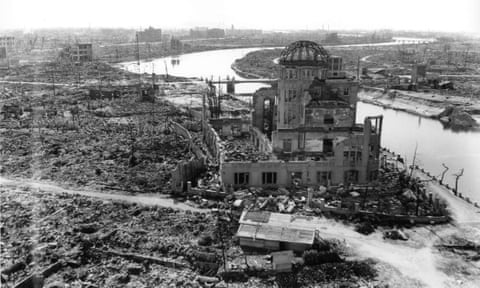 Hiroshima after the atomic bomb was dropped in August 1945. qhiukiqrihzinv