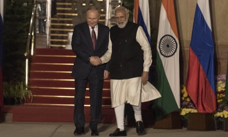 Narendra Modi meets with Vladimir Putin in India in December.