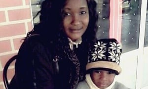 Samuel Kabamba and his mother, Véronique Nzazi.