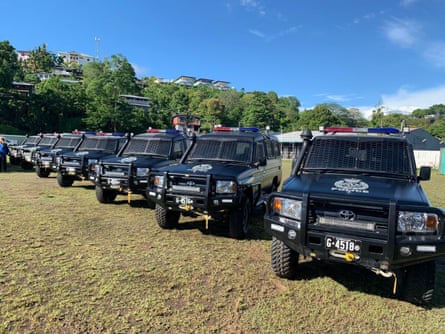 Australia and China have provided police vehicles to Solomon Islands.