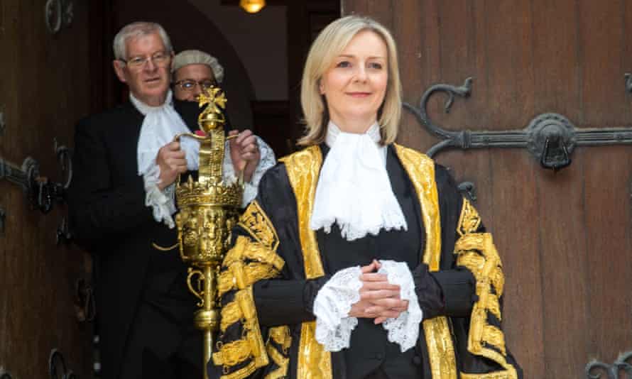 Truss is sworn in as lord chancellor in 2016.