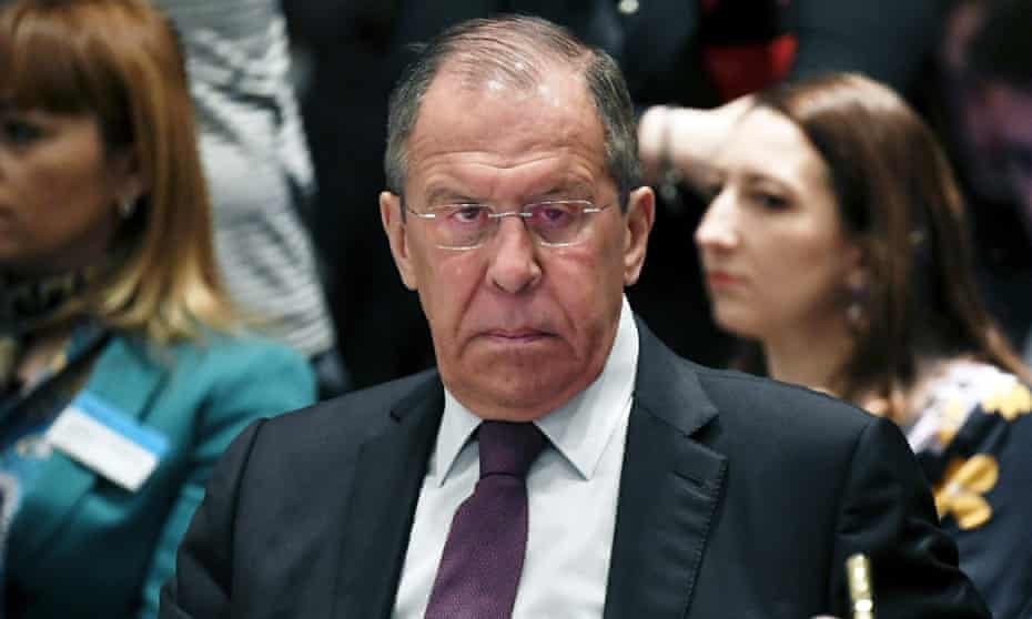 Russia’s foreign minister, Sergei Lavrov, attends the the Council of Europe’s annual meeting in Helsinki, Finland, on Friday.