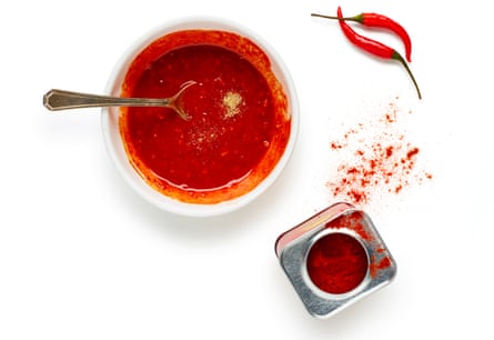 Piri piri sauce with chilli peppers and smoked paprika