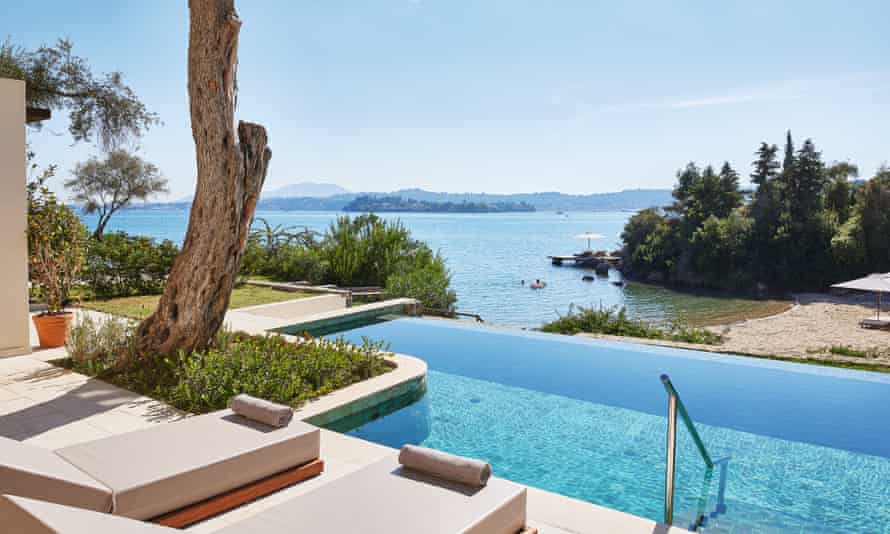 Beachfront villa with private pool