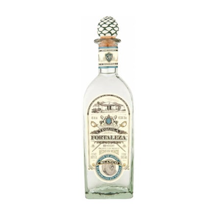 A bottle of Fortaleza Blanco tequila