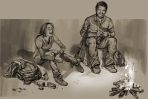 Campfire bonding … concept art from The Last of Us.