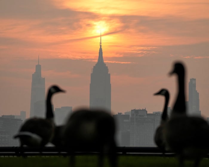 More Canadian wildfire smoke shrouds US midwest, mid-Atlantic and north-east