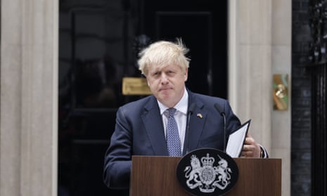 British Prime Minister Boris Johnson resigns