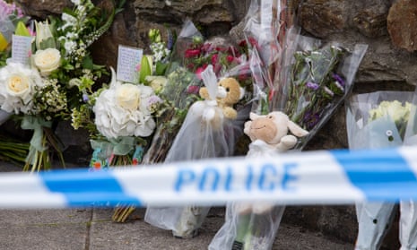 Tributes left to victims of Thursday’s attack.