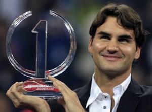 13 Nov 2006, Shanghai: Statistically, Federer reached his peak in 2006. He won 12 titles, three of them majors, and finished the year with a win-loss record of 92-5. No wonder he also ended it No1 in the world.