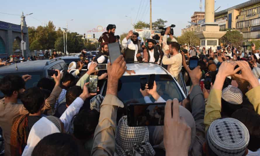 Taliban in Mazar in August 2021.