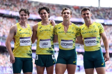 Australia’s 4x100m relay team at the Paris Games.
