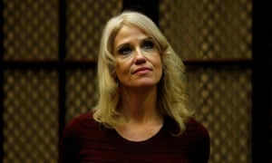 Trump meets health insurance CEOs at the White House in WashingtonWhite House counsellor Kellyanne Conway looks up during U.S. President Donald Trump's meeting with health insurance company CEOs at the White House in Washington, U.S. February 27, 2017. REUTERS/Kevin Lamarque