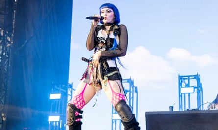Fighting fantasy … Ashnikko on stage in Chicago at last year’s Lollapalooza festival.