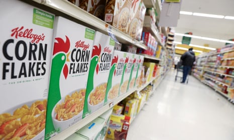 Kellogg's cereal products in a market in New York