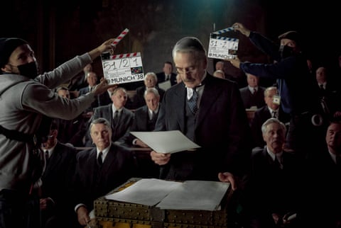 And … action! … Jeremy Irons as Neville Chamberlain preparing for conflict in Munich: The Edge of War. 