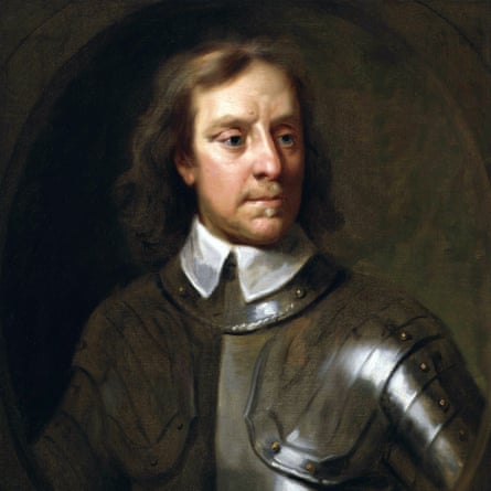 Detail from an oil on canvas painting of Oliver Cromwell