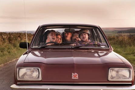 Paid the gas bill … Socha as Harvey, with Chanel Cresswell, Thomas Turgoose, Danielle Watson and Andrew Ellis in This Is England ’90