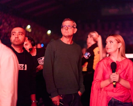 Mehdi Hasan, Louis Theroux and Amelia Dimoldenberg.