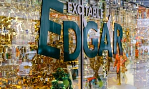 Excitable Edgar in the window displays at the Oxford Street flagship store
