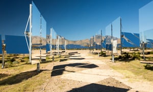 Heliostats at the Ivanpah solar thermal power plant in California’s Mojave Desert.