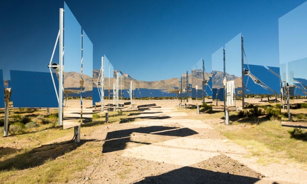 Heliostats at the Ivanpah solar thermal power plant in California’s Mojave Desert.