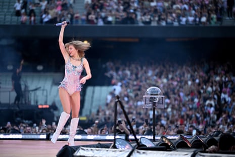 Taylor Swift at the MCG on the first night of the Eras Tour in Australia, 16 February 2024