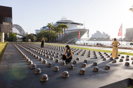 Ai Weiwei's Mushrooms, outside the Museum of Contemporary Art (MCA) in Sydney.