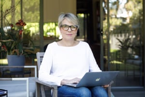Tanya Plibersek working from her home during the coronavirus pandemic. Sydney, Australia.