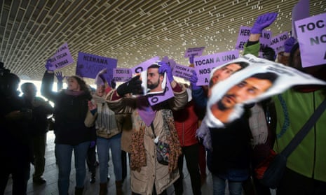 People protesting in Córdoba during the case against four of the five men convicted of gang-raping a woman in Pamplona.