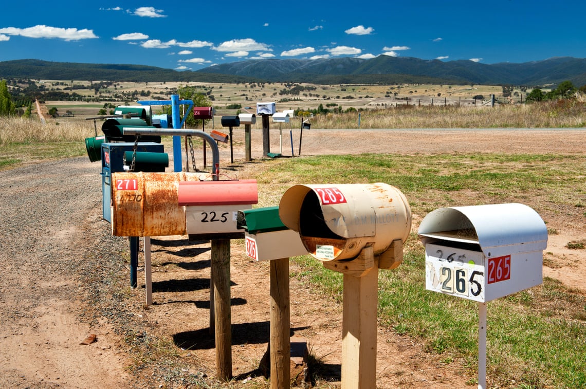 Photo of letter boxes in rural area