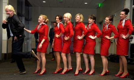 Richard Branson launches Virgin America's San Francisco to Denver service