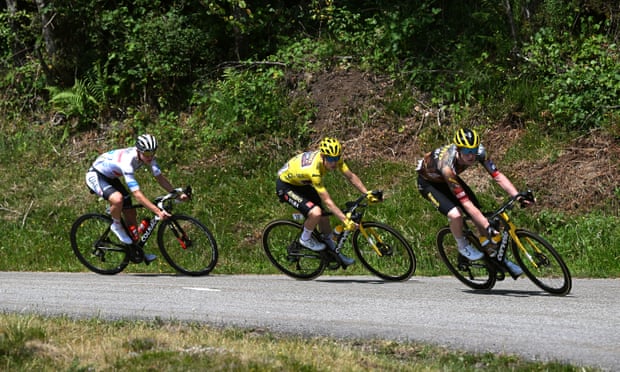 The Defending champion, Tadej Pogacar, keeps yellow jersey wearer Jonas Vingegaard firmly in his sights.