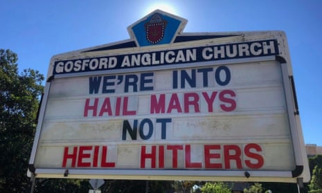 Protestors entered Gosford Anglican church and disrupted a mass. 