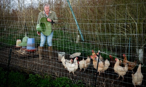 Jeremy Clarkson photographed at his farm, March 2024