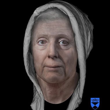 A digital reconstruction of the face of Lilias Adie, who died in jail in 1704 before she could be burned for her ‘crimes’.