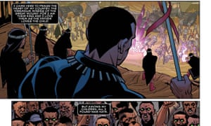 A frame from the first page of Ta-Nehisi Coates’s Black Panther
