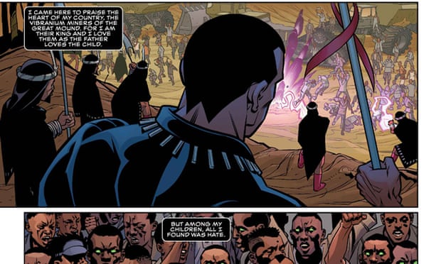 A frame from the first page of Ta-Nehisi Coates’s Black Panther