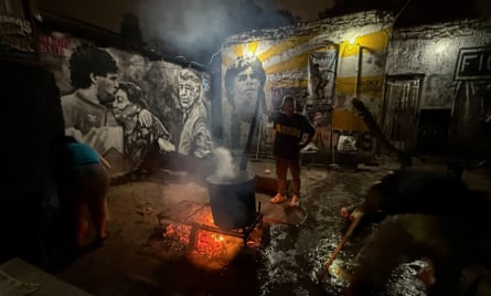 The soup kitchen where Diego Maradona once lived.